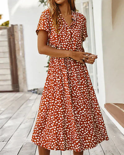Clara | Midikleid Sommer Elegant mit Punkten