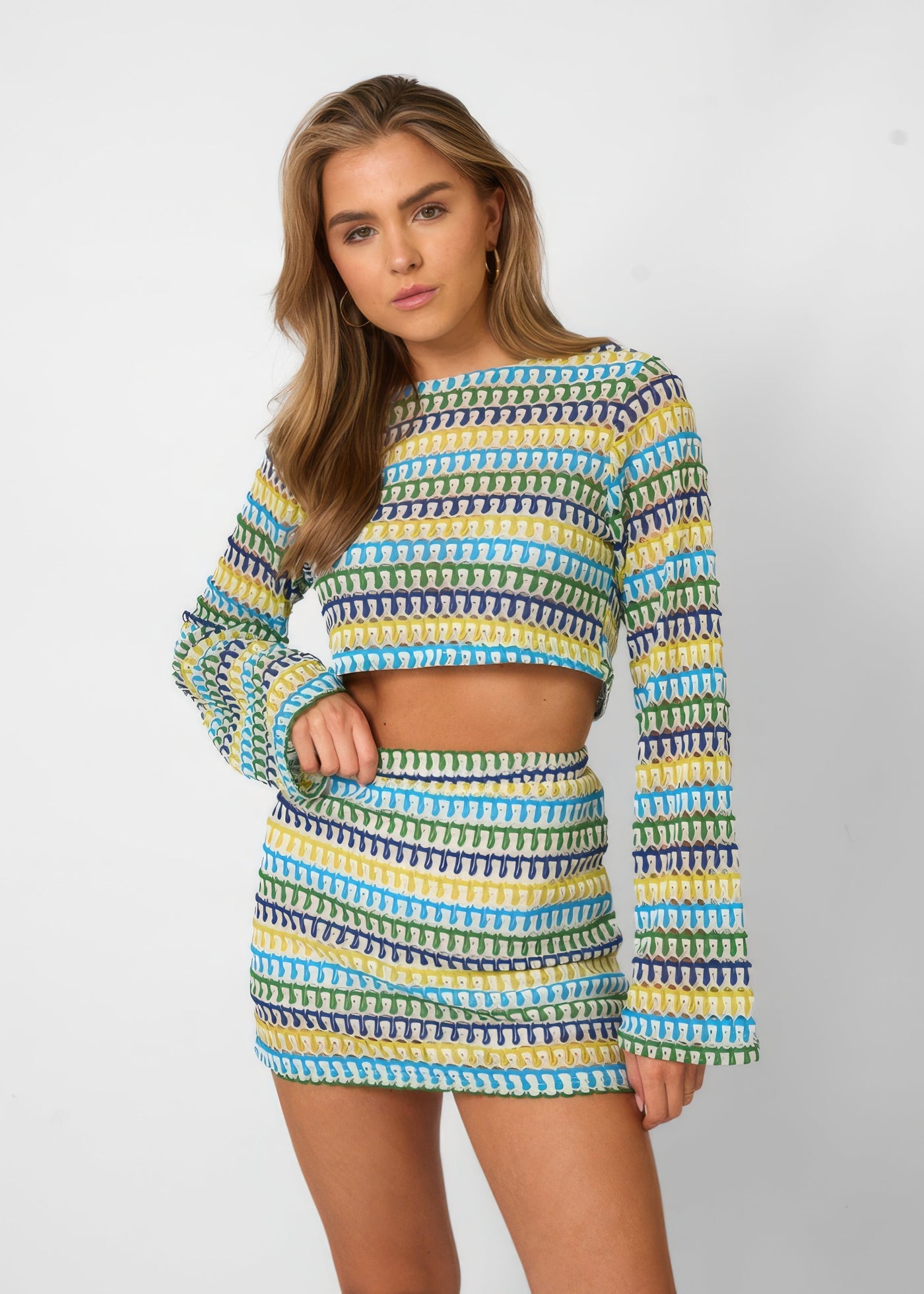 Strick-Zweiteiler | Farbenfrohes Design | Moderner Schnitt