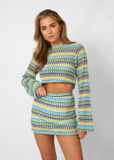 Strick-Zweiteiler | Farbenfrohes Design | Moderner Schnitt