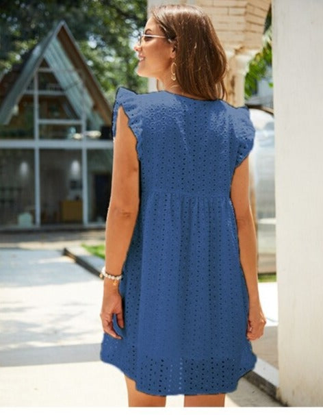 Luftiges Sommerkleid mit Stickerei | Romantisch & Leicht | Ärmellos