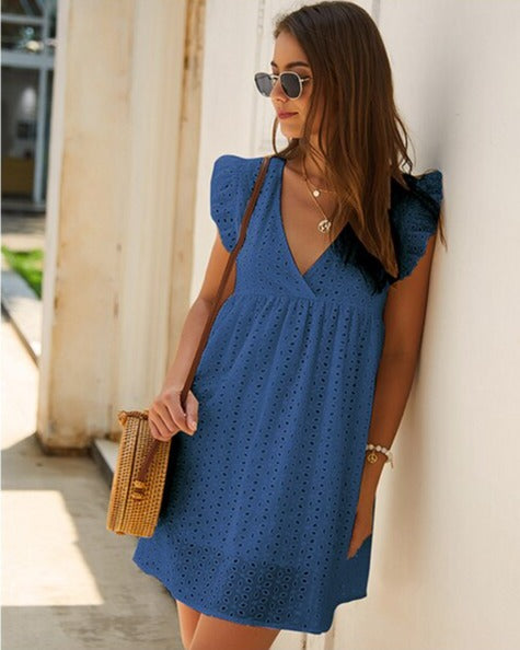 Luftiges Sommerkleid mit Stickerei | Romantisch & Leicht | Ärmellos