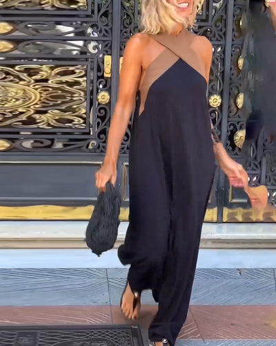 SIENNA | Elegantes Kleid mit offener Rückseite und modischer Kreuzhals