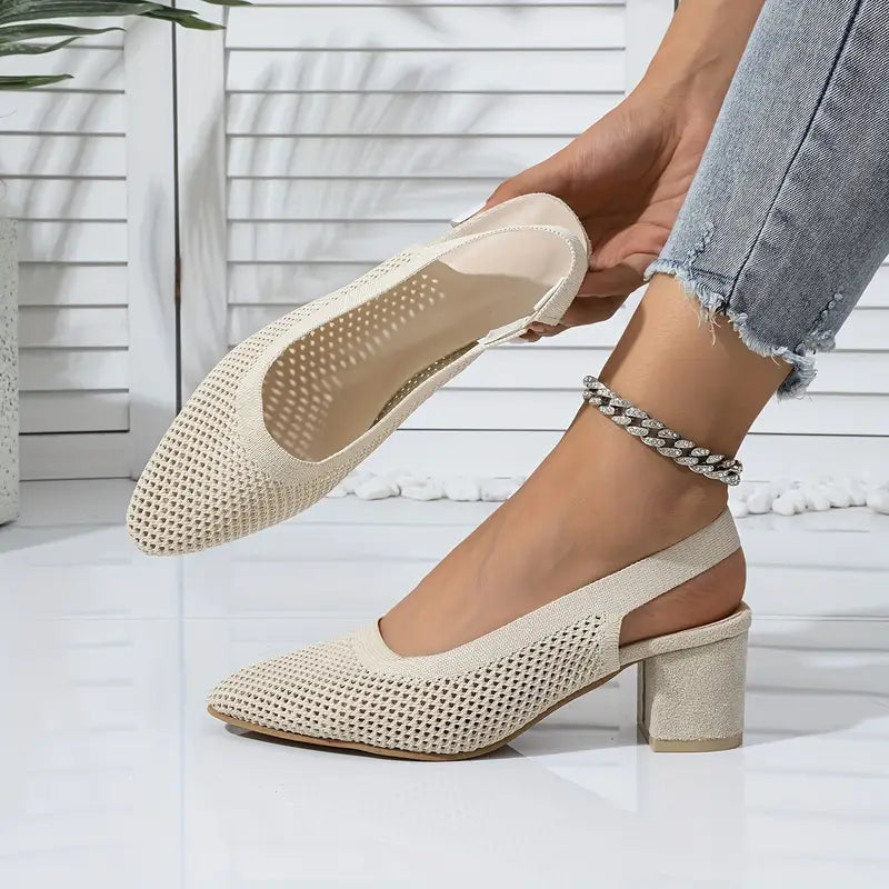 Sabrina -  Atmungsaktive hochhackige Pantoffeln Sandalen Frauenschuhe