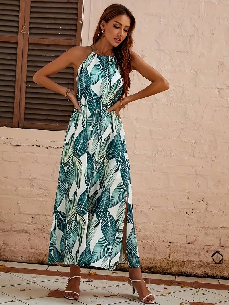 Nova - Ärmelloses Midi Kleid mit Schlitz