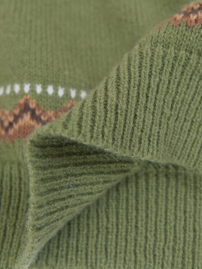 Norweger Grobstrickpullover Damen | Strickmuster Mit Langem Ärmel