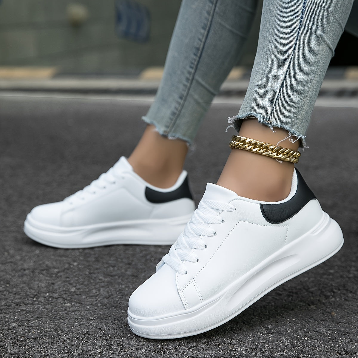 Ethel - Saubere weiße Sneaker für Damen, weiß