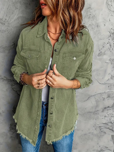 Malika - Langärmelige Denim Jacke