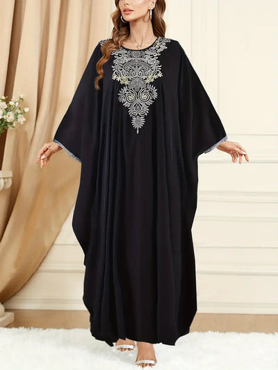 Namie - Moderne Schwarze Abaya Fließender Stoff
