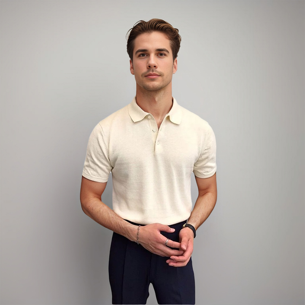 Feines Strick-Poloshirt | Klassisch und Modern | Eleganter Schnitt
