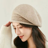 Casual Wollen Damenbaret - Diana in Khaki