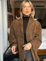 Trendy Wollmantel für Damen - Anna in Braun 2
