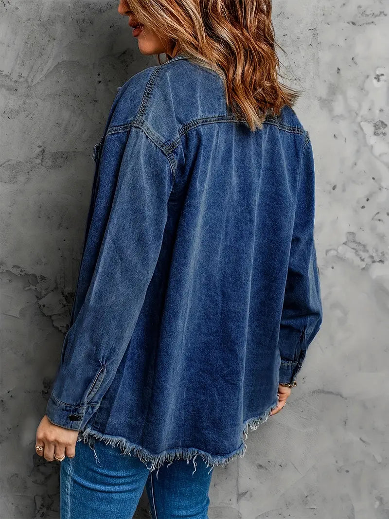 Malika - Langärmelige Denim Jacke