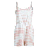 Damen stylischer Jumpsuit mit verstellbaren Trägern und Gummizug in der Taille Drune in Rosa