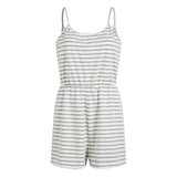 Damen stylischer Jumpsuit mit verstellbaren Trägern und Gummizug in der Taille Drune in Grau