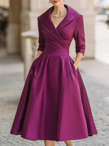 Reece – Elegantes Damen Vintage-Kleid in Lila