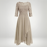 Anitta - Elegantes, bequemes und lockeres Damenkleid in Beige