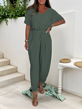 Callie - Lässiger, locker sitzender Jumpsuit für Damen in Grün