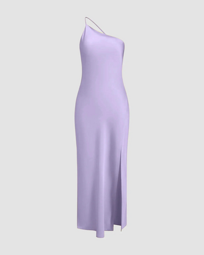 Elisa | Langes Abendkleid mit offenem Rücken und Satin-Schlitz