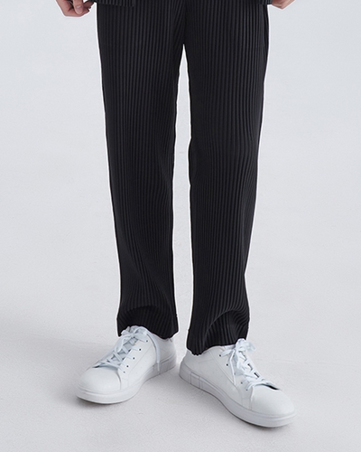 Robert | Lockere Passform Elastischer Bund Baumwoll-Rippstrick-Hose