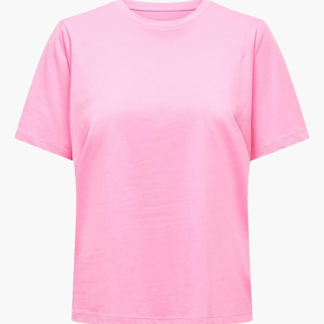 Damen T-Shirt mit Rundhalsausschnitt und kurzen Ärmeln