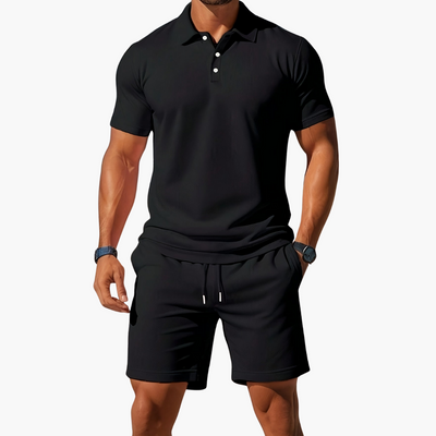 Leichtes Sommer Polo Set Herren - Kurzarmshirt & passende Shorts