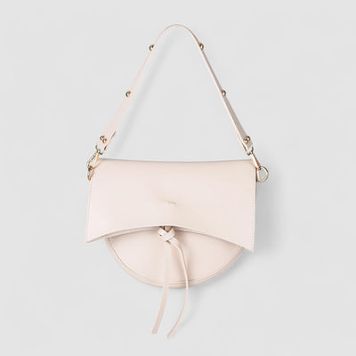 Vintage Damen Schultertasche – Vegan Leder mit Pouch & Canvas Gurt