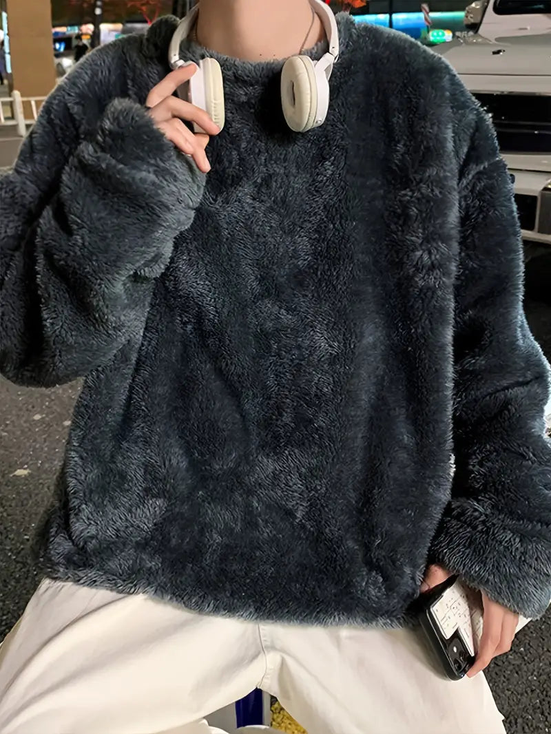 Peter - Men'S Casual Plüsch Langarm Sweatshirt