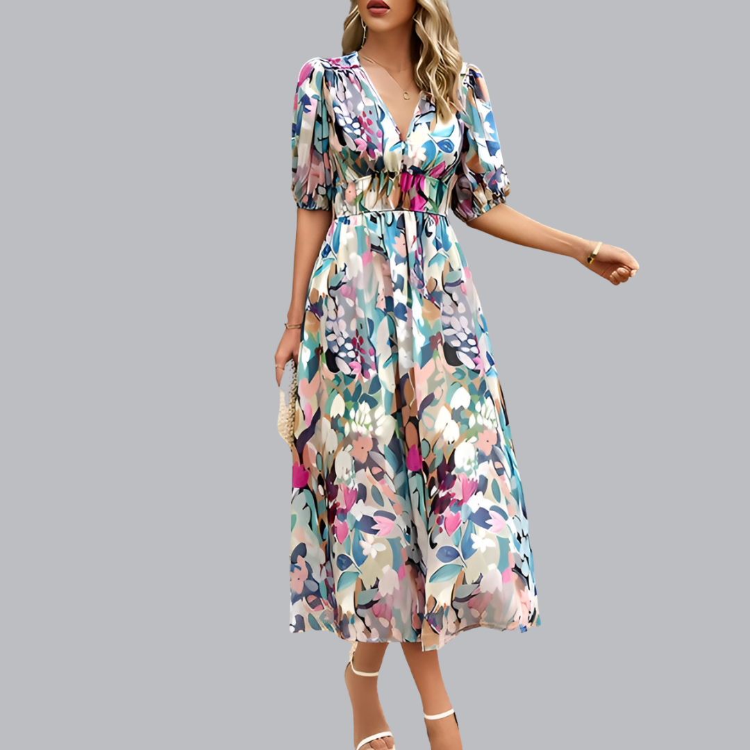 Charlotte™ | Elegantes V-Ausschnitt Kleid