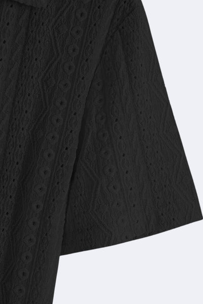 Luftiges Häkelhemd mit Kurzarm