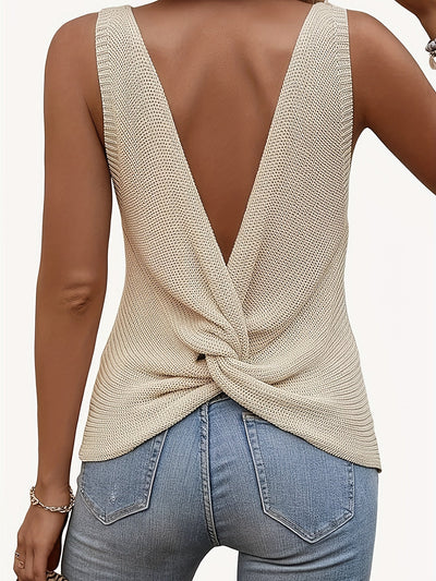 Rückenfreies Stricktop | Femininer Twist | Sommerlicher Chic