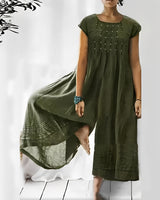 Claudia - Stilvoller kurzärmeliger Jumpsuit für Damen in Grün