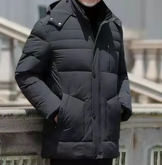 Frostel™ | Herren Winterjacke mit Kapuze, gepolstert und fleecegefüttert – Perfekt für kalte Tage