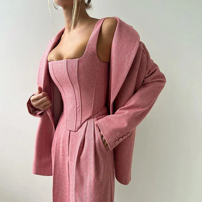 Agata | Dreiteiliges Set mit Doppeljacke