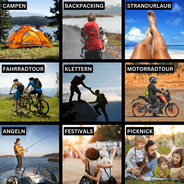 SleepCamp - Schnell aufblasbare Matratze mit integriertem Kissen | 50% RABATT