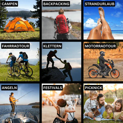 SleepCamp - Schnell aufblasbare Matratze mit integriertem Kissen | 50% RABATT