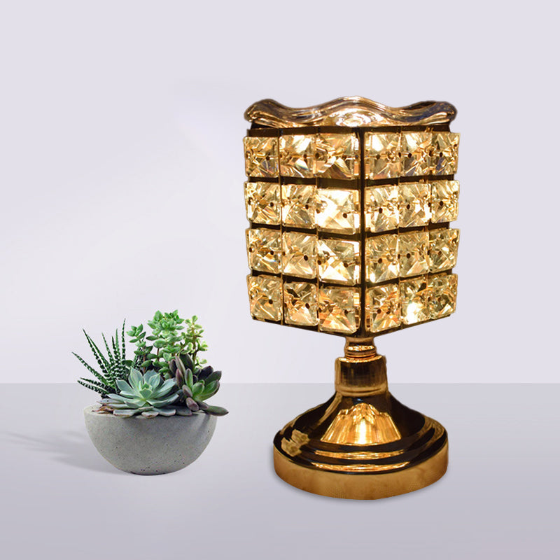 Velaire – Kristall-eingelassene goldene Schreibtischlampe