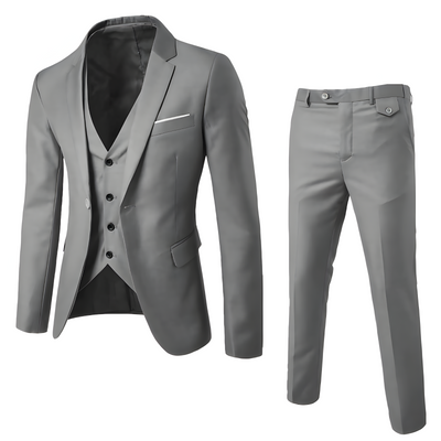 Dreiteiliger Slim Fit Anzug Herren