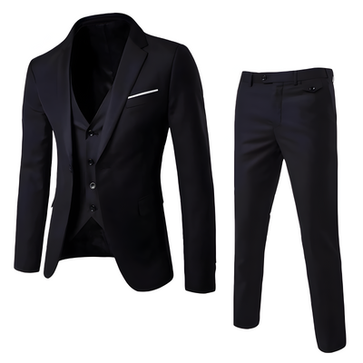 Dreiteiliger Slim Fit Anzug Herren
