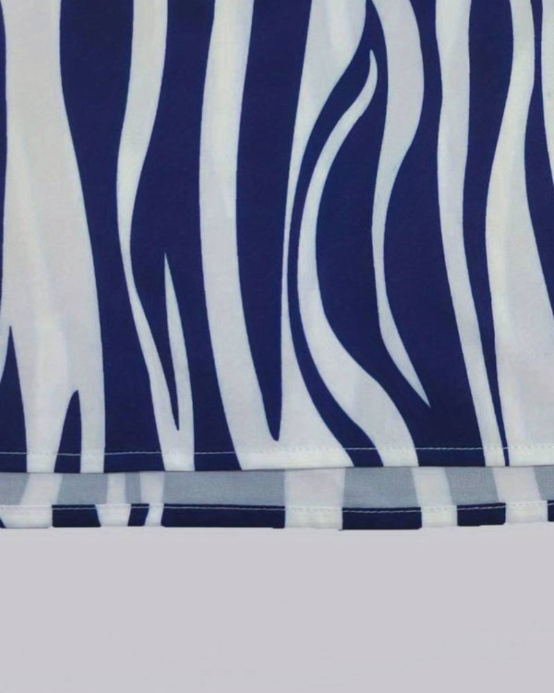 Damen Luftiges Gestreiftes Kleid | Mini Kleid