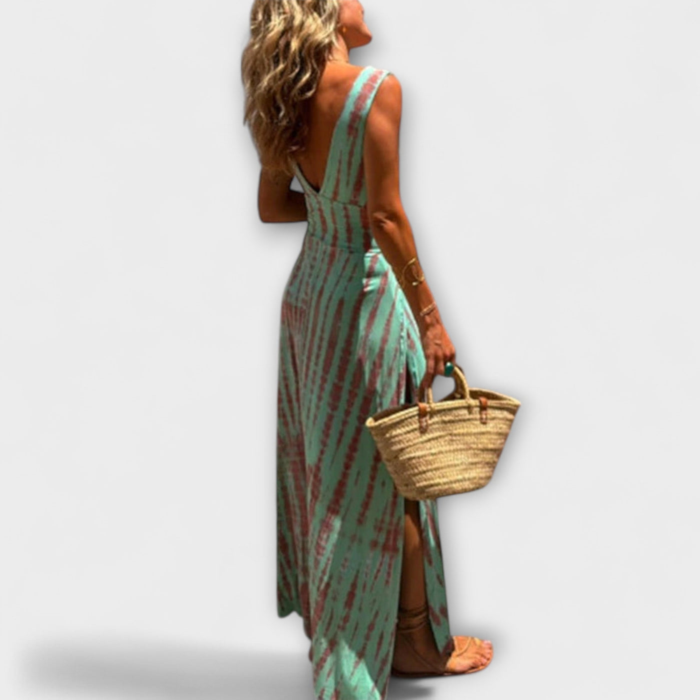 Ella - Eleanor Tie-Dye Cutout Schlitz Stretchkleid