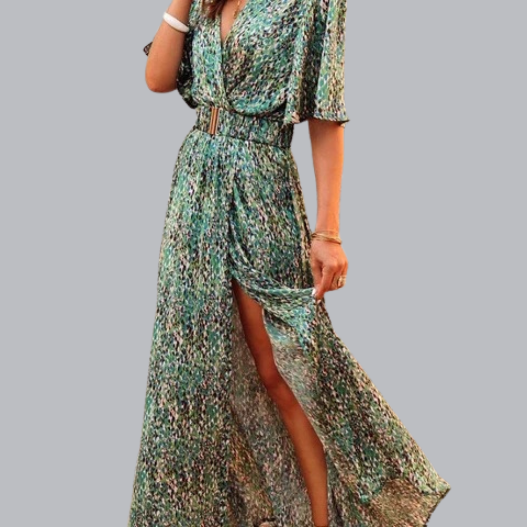 Soraya™ | Maxikleid mit Schlitz und Taillengürtel in verschiedenen Designs