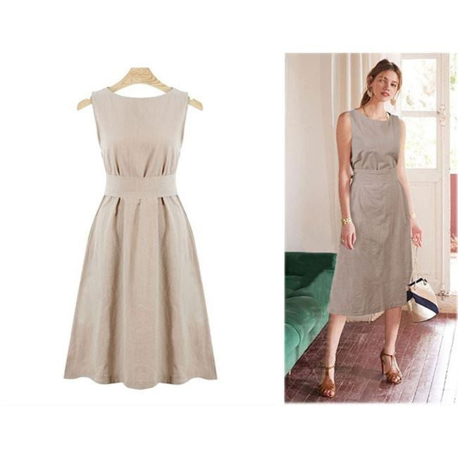 Avelena | Damen Hochtaillenkleid