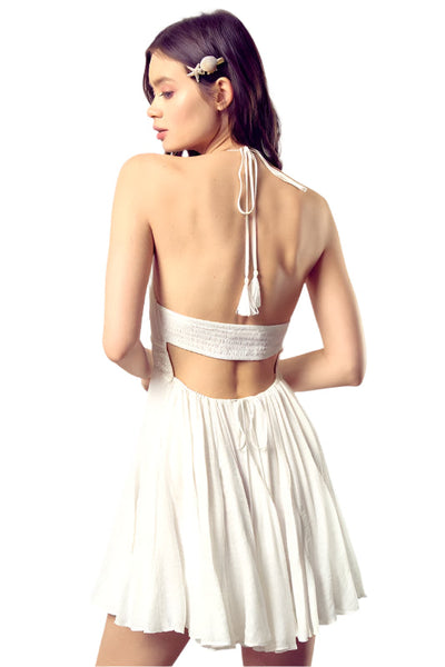 Eliza - Spitzenbesetztes Rygkleid mit Kordelzug