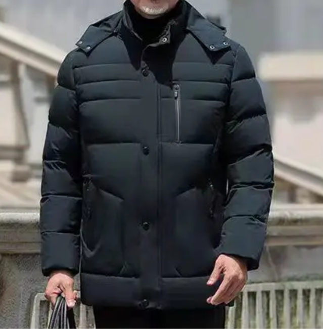 Frostel™ | Herren Winterjacke mit Kapuze, gepolstert und fleecegefüttert – Perfekt für kalte Tage