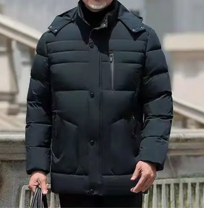 Frostel™ | Herren Winterjacke mit Kapuze, gepolstert und fleecegefüttert – Perfekt für kalte Tage