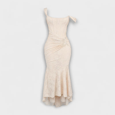 Renske - Langes Kleid mit Eleganten und Raffinierten Korsett