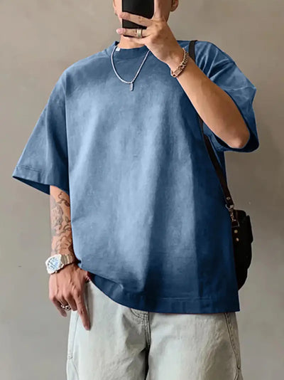 Cyprian - Lässiges Kurzarm-T-Shirt mit Farbverlauf und Ombre-Muster für Herren