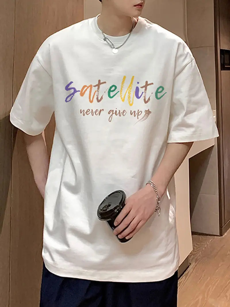 Jesse - Herren T-Shirt aus Baumwolle mit bunten Sternen und Grafikdruck