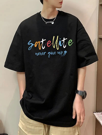 Jesse - Herren T-Shirt aus Baumwolle mit bunten Sternen und Grafikdruck