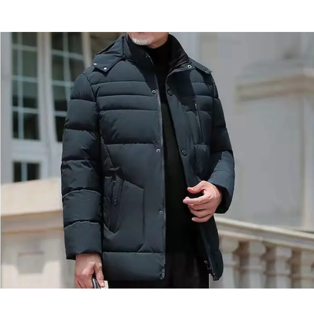 Frostel™ | Herren Winterjacke mit Kapuze, gepolstert und fleecegefüttert – Perfekt für kalte Tage